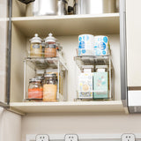 Yieach 4 Pack Under Sink Organizers and Storage,Clear Acrylic Bathroom Organizer and Cabinet Organization for Makeup,Medicine,Two Tier Pull Out Cabinet Organizer Drawers for Pantry,Vanity Storage Bins Yieach