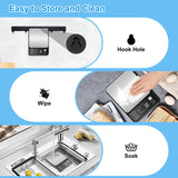 22lb Waterproof IPX67 Kitchen Scale with 0.1g/0.001oz High Precision, Diyife Large Stainless Steel Food Scale, 10 Unit, Washable, Hangable, USB Rechargeable, LCD Display, for Cooking, Baking Diyife