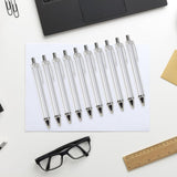 10Pcs Retractable Ballpoint Pen for Heat Transfer Ergonomic Ballpoint Pen Sublimation Pen for Full Printing Pen Acinkeety