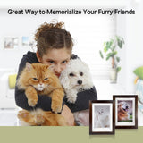 Favonuovy Pet Paw Print Kit with Picture Frame Shadow Box 5x7 for Dogs and Cats Pet Clay Paw Print Impression Kit Keepsake Pet Loss Memorial Sympathy and Remembrance Gifts for Dog Lovers Favonuovy