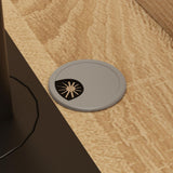 ECACAD Oak & White Reception Desk with Keyboard Tray, Retail Counter with Cabinet, Checkout Counter Table for Office Clinic Retail Lobby Salon ECACAD