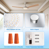 TobeBright 36W Ceiling Fan Light kit 6.69 inch 3200Lm, 3CCT 3000K/4000K/5000K Dimmable Ceiling Fan LED Light Replacement, Led Engine Retrofit Kit for Ceiling Light, Pendant, Lantern TobeBright
