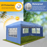 VINGLI 10x20 Pop Up Canopy Tent with Sidewalls, Outdoor Gazebo Canopy Tent, Patio Event Tents Outdoor Commercial Canopy for Parties (Blue) VINGLI