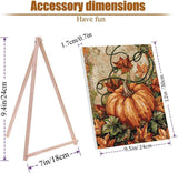 2 Pack Fall Pumpkin Paint by Numbers Kit for Adults Beginner with Frame,Thanksgiving Paint by Number with Wooden Easel DIY Adult Fallen Leaves Vines Book Paint by Number Kits for Home Decor 9x12 Inch VIGEGU