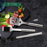 Dr. Camp 13 PCS Grilling Accessories, Grill Set, Grilling Set, Barbecure Utensils, Stainless Steel Dr.Camp