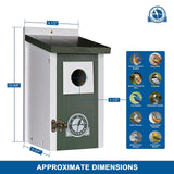 SISTERBIRD Bird Houses for Outside, Dark Green Bird House, Bluebird Houses for Outside, Garden Decoration Birdhouses for Outdoors, Bluebird Finch Swallow Wren Chickadee SISTERBIRD