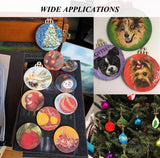 FCDECOR 60PCS Christmas Wooden Ornaments Unfinished, DIY Christmas Crafts for Kids Wood Slices DIY Crafts Supplies for Girls Adults, Christmas Ornaments Holiday Decoration, 3MM FCDECOR