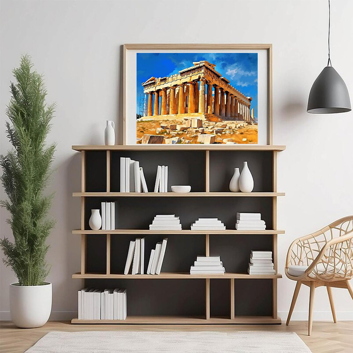 MOER SKY Diamond Art Painting Kits for Adults Parthenon Temple on The Acropolis of Athens Greece 5D DIY Round Drill Paint with Diamond Dots for Home Wall Decor 12x16 Inch MOER SKY