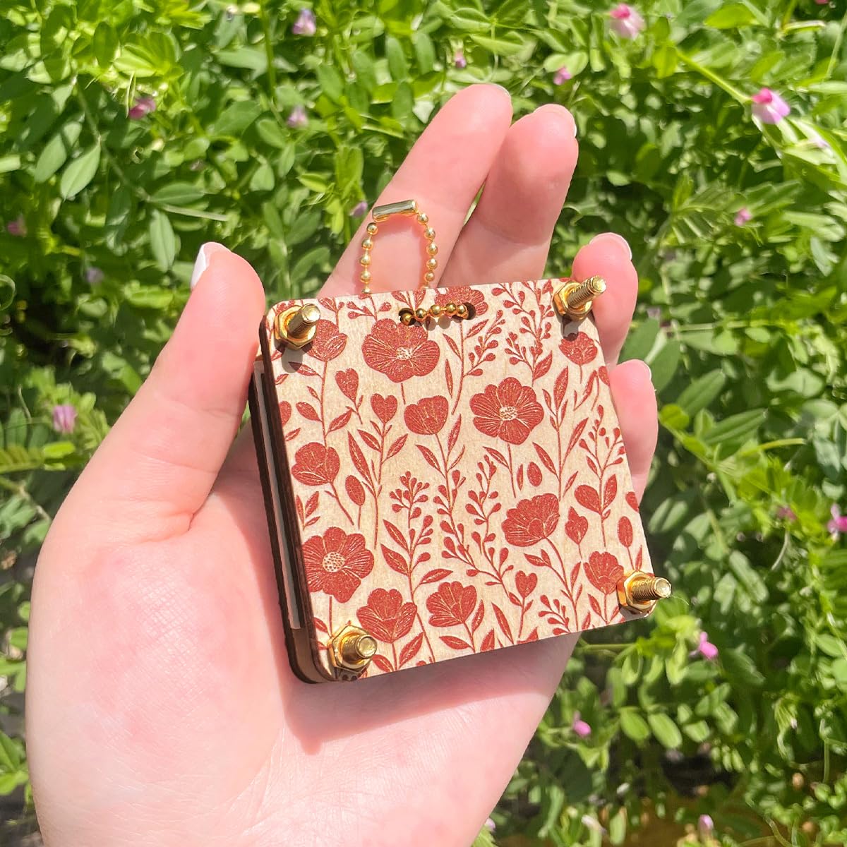 Happinit Pocket Flower Press, Small Flowers Press Kit, Micro Flower Pressing, Mini Plant Preservation Kit for Arts and Crafts Lovers (Gold) Happinit