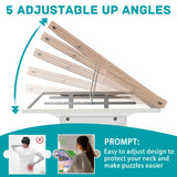 Doerpuz Jigsaw Puzzle Table 1500pcs,Puzzle Table with Legs and Storage Pocket,5 Adjustable Up Level Puzzle Tables for Adults，Puzzle Table with Drawers and Wheels,Wooden and Green Color Doerpuz