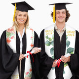 Coume 2024 Sublimation Graduation Stole Sash Blank Plain Graduation Sash Unisex Adult Graduation Party Stole(White) Coume