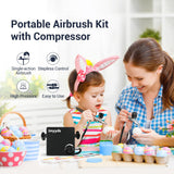 imyyds 40PSI Airbrush Kit with Compressor, Stepless Adjustable Air Brush Kit with Air Compressor, Portable Airbrush Gun Kit, Airbrush Compressor Kit for painting, Nails, Modeling, Cake imyyds
