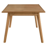 Modway Vienna Outdoor Patio Teak Wood Extendable Dining Table in Natural Modway