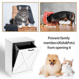 Zedesey 13 Gallon Wooden Tilt Out Trash Cabinet Hidden Trash Can Kitchen Recycling Cabinet Laundry Cabinet for Kitchen, Living Room (White) Zedesey