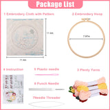 Fanmayhe Punch Needle Kit, Punch Needle Kits Adults Beginner, Embroidery Kit for Beginners Adults and Kids Include Embroidery Cloth with Pattern Thread Needle Threading Tool Instruction Fanmayhe