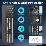 KAER 6 Rifle Gun Safe, Quick Access Large Gun Safe for Home Rifle and Pistols, Electronic Locking Heavy-Duty Gun Cabinet with Pockets and Removable Shotgun Handgun Rack & Shelf, Assembled KAER