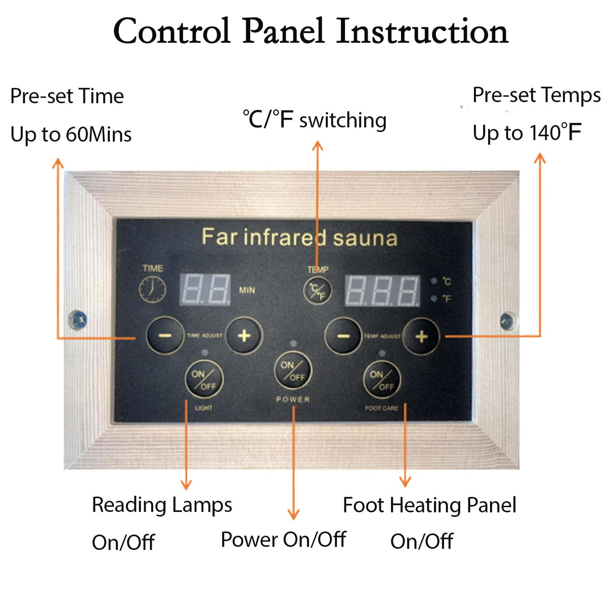 LTCCDSS Sauna, Far Infrared Saunas for Home, Wood Sauna 2 Person 1500W/120V Low Emf Indoor Sauna Room with Tempered Glass Door/Bluetooth Speakers/2 LED Lights - 43.2 * 38.3 * 73 inch LTCCDSS