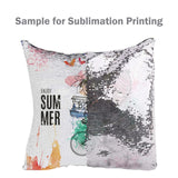 H-E 10pcs* Sublimation Blank Magic Pillow Case Throw Pillow Covers Decorative Square Mermaid Pillowcase Cushion Cover Printing Both Sides 40x40 cm (Silver) H-E
