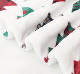 Elegant Comfort Reversible and Ultra-Plush Flannel Fleece-Winter Christmas Sherpa Throw- Lightweight Soft and Cozy-Holiday Decorative Throw, Perfect for Lounging, 50 x 60 inches, Plaid Christmas Tree Elegant Comfort