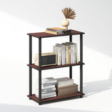 Furinno Turn-N-Tube 3-Tier Multipurpose Compact Bookcase, Dark Cherry Furinno