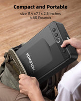 HOLEWOR Car Gun Safe, Small Pistol Safe Biometric Gun Safe for Handgun, Portable Fingerprint Quick Access Handgun Safe for Nightstand Bedside HOLEWOR