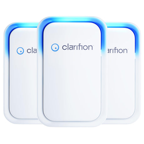 Clarifion - Air Ionizers for Home (3 Pack), Negative Ion Filtration System, Quiet Air Freshener for Bedroom, Office, Kitchen, Portable Air Filter Odor, Smoke Dust, Pets, Eliminator, Mini Air Cleaner Clarifion