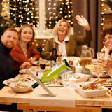 Somonka-L 2Pcs Wine Bottle Holder, Personalized Single Wine Bottle Holder Stand Display Table Top Wine Rack Bamboo Self Balancing Countertop Wine Holders Organizer for Dining Table Somonka-L