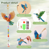 6 Pcs Diamond Painting Wind Chimes Rhinestone Hummingbird Diamond Art Suncatcher Double Sided 5D DIY Diamond Painting Kits for Adults Christmas Ornament Best Gifts for Mom VYRANA
