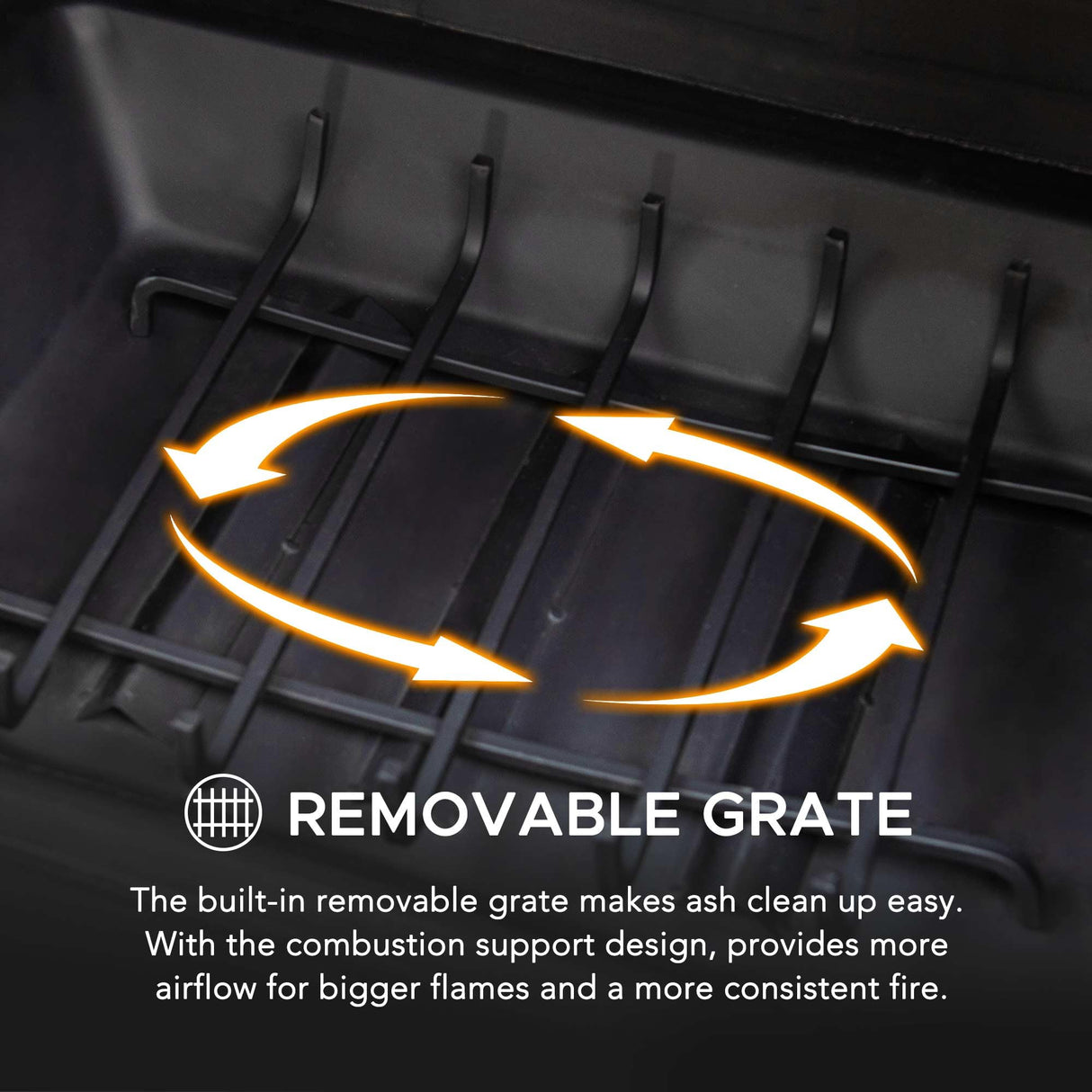 Sunjoy Outdoor Fireplace, Patio Wood Burning Fireplace with Steel Chimney, Mesh Spark Screen Doors, Fire Poker, and Removable Grate, Black Sunjoy