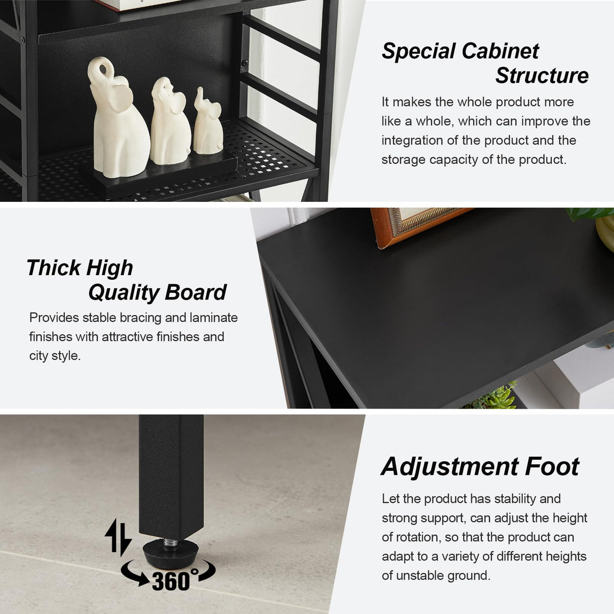 HOMISSUE Bookshelf, 7-Tier Bookshelf, Rustic Wood Metal Bookshelves and Bookcases, Freestanding Open Bookshelf, Industrial Tall Bookcase for Home Office, Living Room and Bedroom, Black HOMISSUE