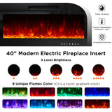 AMERLIFE 80" Modern TV Stand with Electric Fireplace & 2 LED Bookcases - Black Entertainment Centre for TVs Up to 90" AMERLIFE