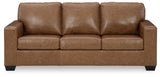 Signature Design by Ashley Bolsena Contemporary Leather Match Sofa, Dark Brown Signature Design by Ashley