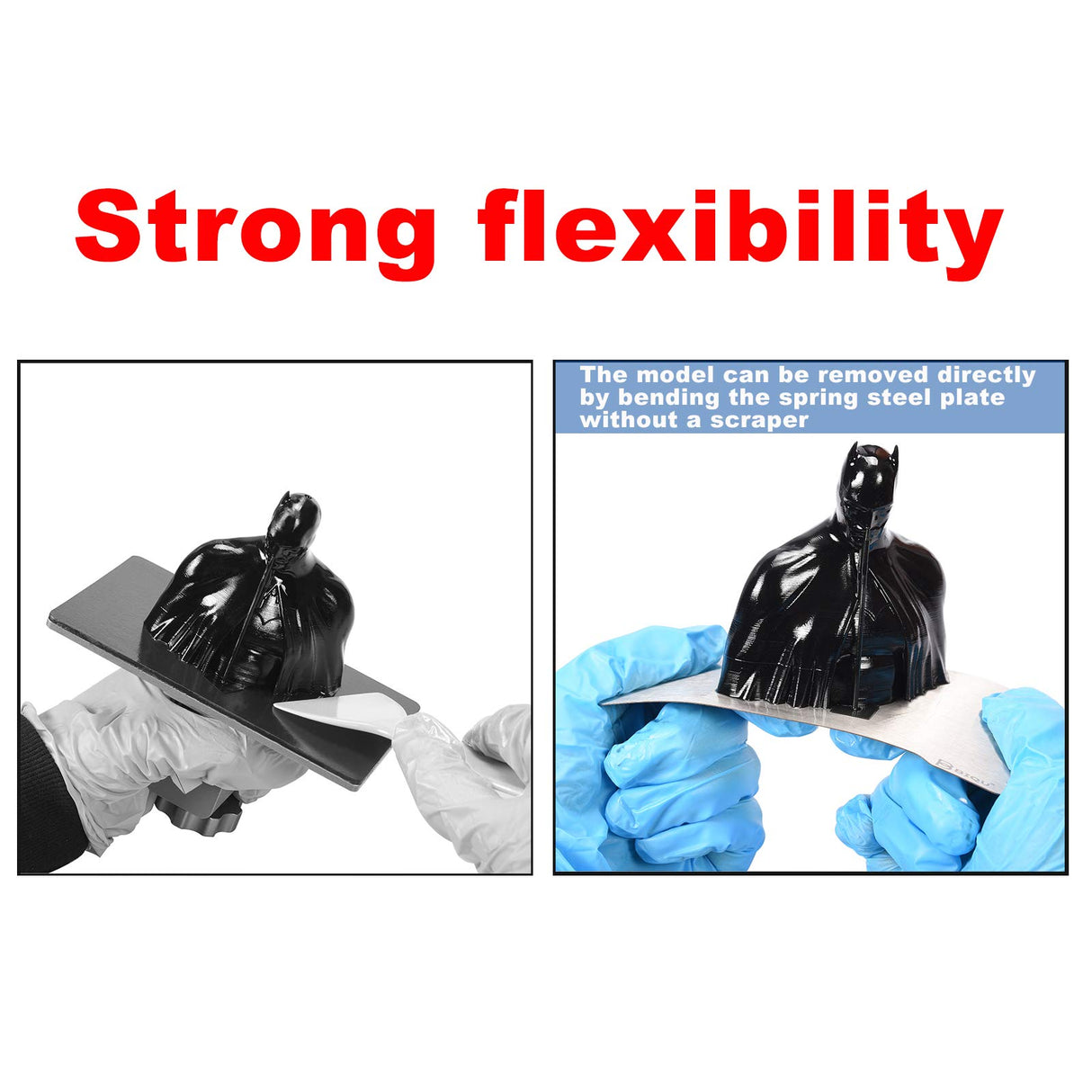 BIQU Resin Build Plate+Magnetic Sheet,202X128mm Resin Flexible Steel Plate Flex Bed for Anycubic Mono X,Anycubic Photon X,Smart kumitsu KL9 3D Printer(8x5inch),Sliver BIQU