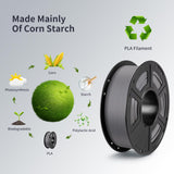ANYCUBIC 3D Printer Filament PLA 1.75mm, FDM Printer Filament 1kg Spool (2.2 lbs), Dimensional Accuracy +/- 0.02 mm (1kg, Gray) ANYCUBIC