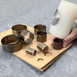 YKSPLUSK Leather Circle Cutter Tool Set, 9 Pieces Circle Punch Tools 15 20 25 30 35 40 45 50 55mm, High Carbon Steel Round Leather Cutting Dies - Leather Hole Punch Tool Kit for DIY Leather Crafts YKSPLUSK