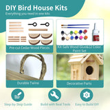 Wooden Bird House Kit,Birdhouse Kits for Adults to Build,Bird Houses for Outside,Woodworking Adult Crafts & DIY Bird House XDYGHH