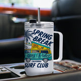 PYD Life 2 Pack Sublimation 40 OZ Tumblers with Handle Blanks White Coffee Mugs Insulated Reusable Travel Cups with Lid and Stainless Straw for Tumbler Heat Press Sublimation Oven Printing PYD Life