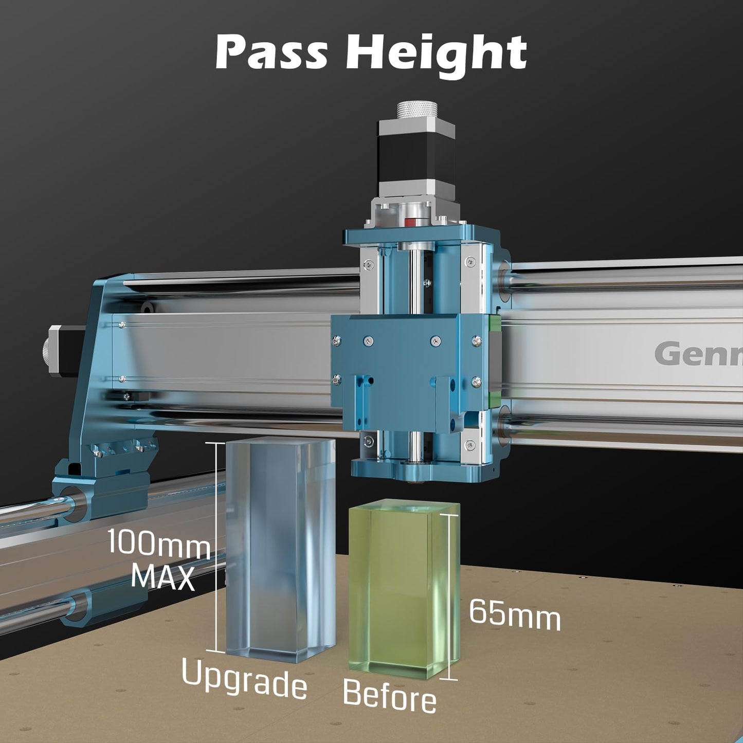 Genmitsu CNC Machine 4040-PRO MAX with 710W Trimmer CNC Router & Linear Rail Driven, 3 Axis Engraving Machine for Wood Metal Acrylic Cutting Milling, GRBL Control, Work Area 400 x 400 x 78mm - WoodArtSupply