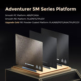 FLASHFORGE Adventurer 5M Series Smooth PEI Platform, Tool-Free Model Removal, Automatic Separation After Cooling, Glue-Free Printing for PLA and TPU Filament FLASHFORGE
