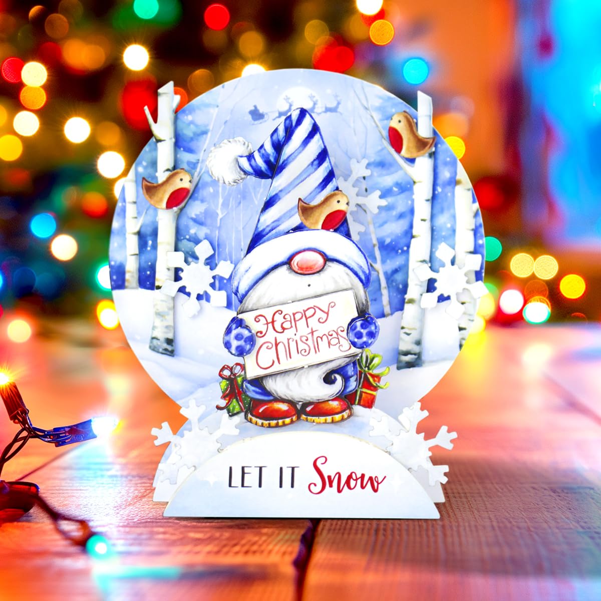 Katy Sue Christmas Gnomes Die Cut Pop Up Card Making Kit for Adults. Makes 12 Cards & Contains Gnome Die Cut Decoupage Paper Sheets, Supports, Envelopes, & Foam Pads For Christmas Card Making Supplies Katy Sue