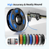 CREALITY 250g PETG Filament Bundle, 8 Colors Total 2kg, 1.75mm 3D Printer PETG Filament, Perfect for Small Project and Children Creation, Black+White+Grey+Tansparent+Red+Blue+Green+Orange Creality