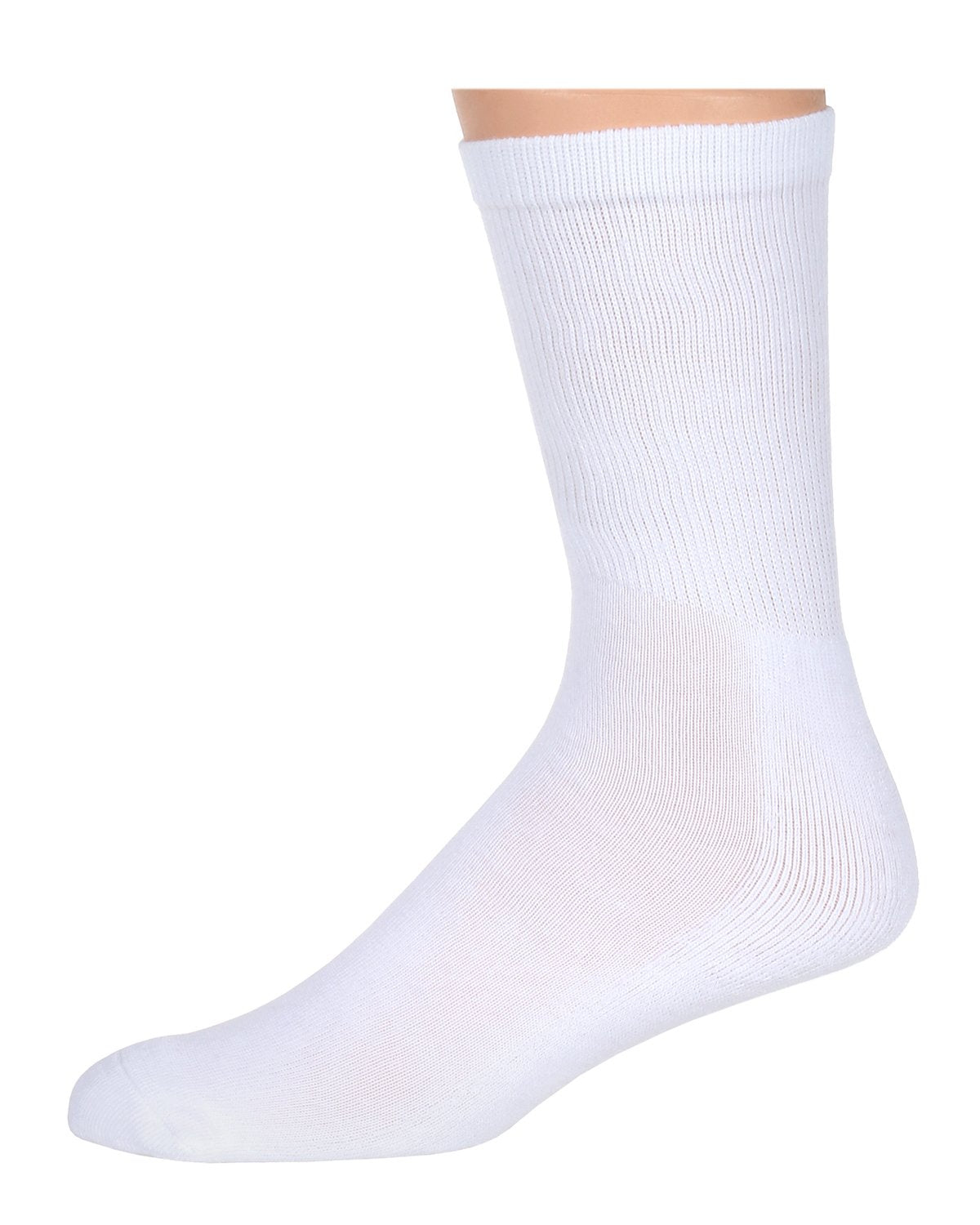 NC Hosiery Blank White Sublimation Socks- Printable, Subready in 9-12 Large Size For Teen and Adult in 6 Pair Pack, Create and Print Your Own Personalized Logo In Vibrant Colors