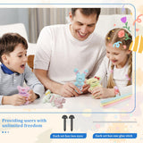 RVEFOT 6 Pcs Fur Pipe Cleaners Craft Kit with Decorative Accessories and Video Tutorials, Pipe Cleaners Kit for Beginners, Bear Animal Kit for Craft, Kids Art Craft DIY Creative Decoration RVEFOT