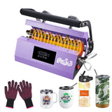 CoolSub Tumbler Heat Press Machine, Mug Press Machine for 30oz 20oz, Sublimation Blank Skinny Tumbler Glass Jar Can 11-16oz Mugs, Heat Transfer Print for Sublimation Tumblers, Cups, Mugs Purple CoolSub