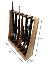 Old Cedar Outfitters Distressed Wood 6 Capacity Rifle and Gun Floor Rack Old Cedar Outfitters