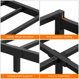 GAOMON 6 Inch Twin Size Metal Platform Bed Frame with Steel Slat Support, Mattress Foundation and No Box Spring Needed, Easy Assembly, Black (Twin) GAOMON