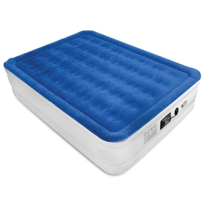 SoundAsleep Dream Series Luxury Air Mattress with ComfortCoil Technology & Built-in High Capacity Pump for Home & Camping- Double Height, Adjustable, Inflatable Blow Up, Portable - Queen Size