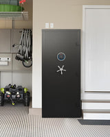 Luzfuego 20-25 Large Gun Safe, Biometric Rifle Safe with LCD Keypad, Unassembled Long Gun Cabinet for Rifles and Pistols with Mute Mode, Dual Alarm & Gun Rack Luzfuego