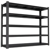 Darubtes Industrial Storage Rack,Heavy-Duty Steel Shelving Unit,Multi-Purpose Garage Organization System Black 72" H x 62" W x 23.5" D 5-Tier Darubtes