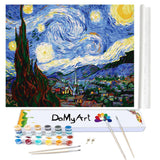 DoMyArt Acrylic Paint by Number Kit for Adults - World Famous Painting16X20 Inch (The Starry Night) DoMyArt